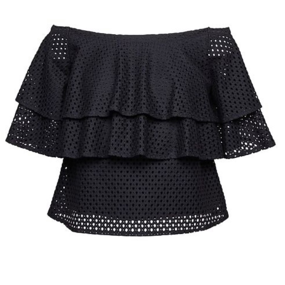 Banana Republic black layered top